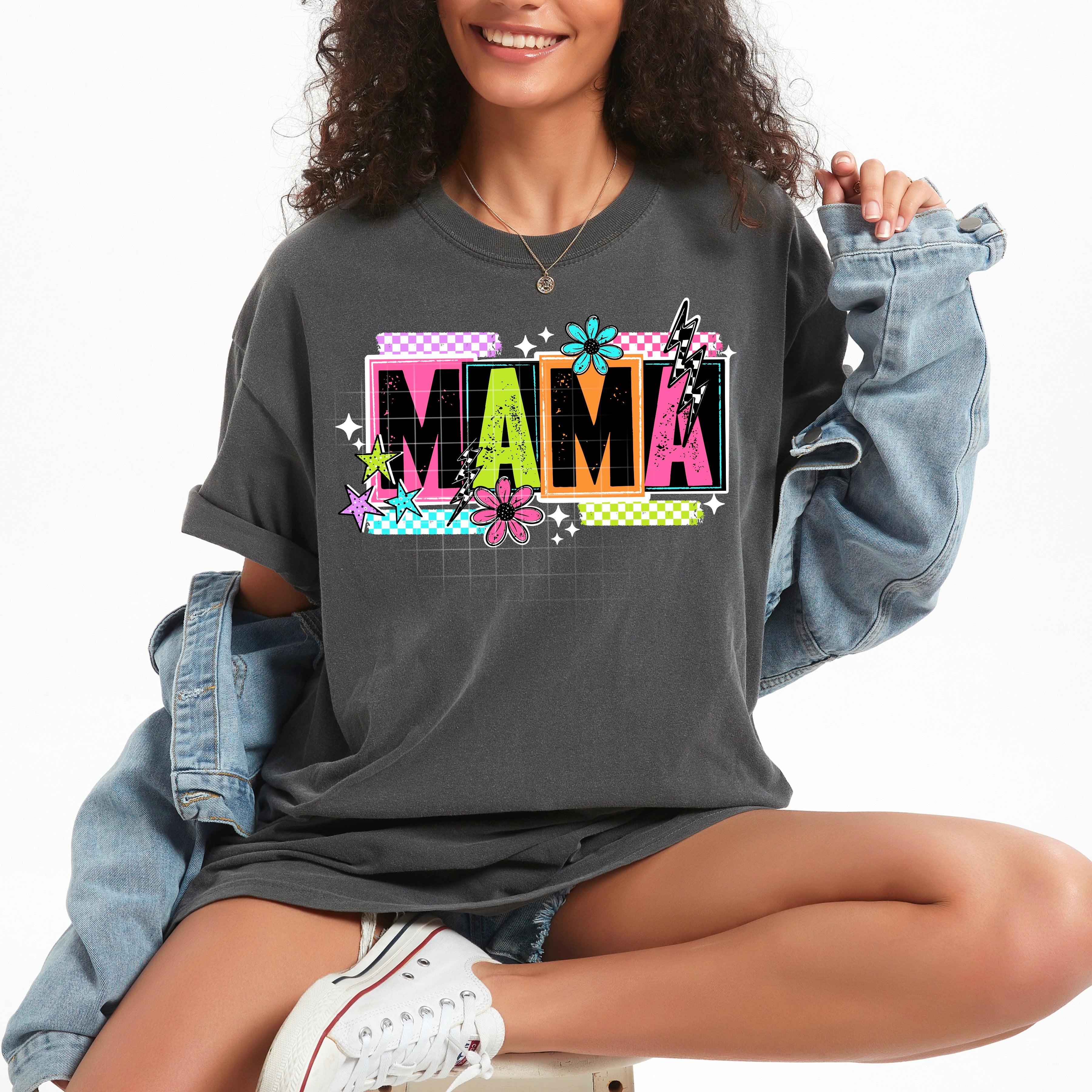 Mama Rainbow Hoodie (Black)