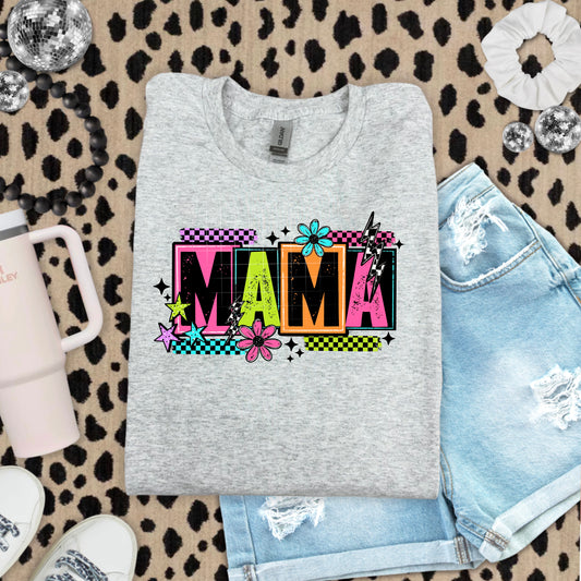 Rainbow MAMA Short Sleeve T-Shirt (Black)