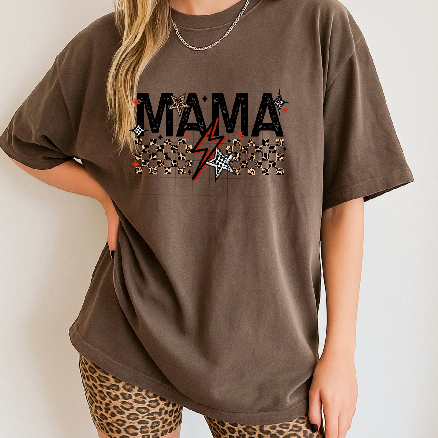Mama Cheetah Checker (Black)