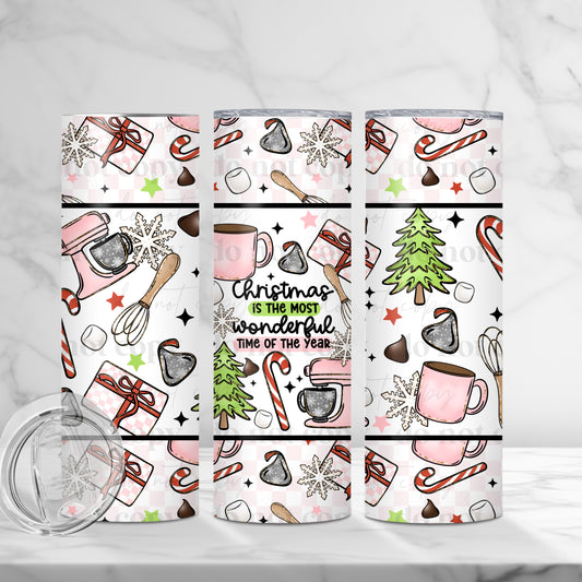 Christmas Most Wonderful Time  Skinny Tumbler
