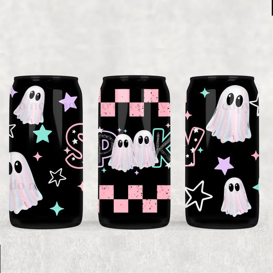 Pastel Checkered Spooky 16oz Tumbler