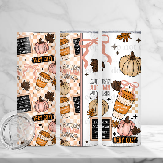 Autumn Collage Skinny Tumbler