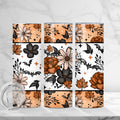 Fall Bats Floral Skinny Tumbler