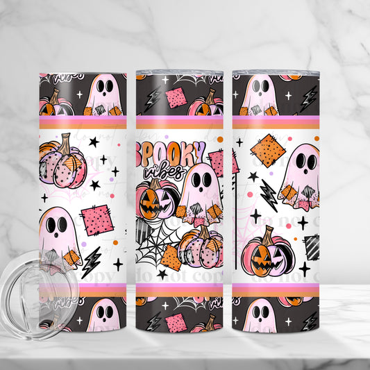 Spooky Vibes Skinny Tumbler