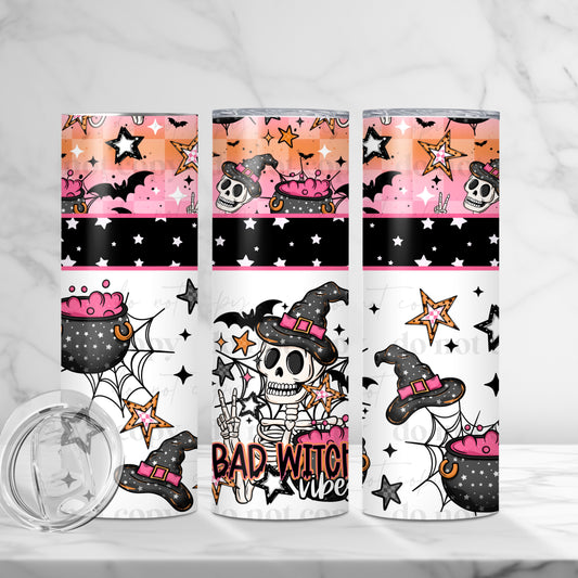 Bad Witch Vibes Skinny Tumbler