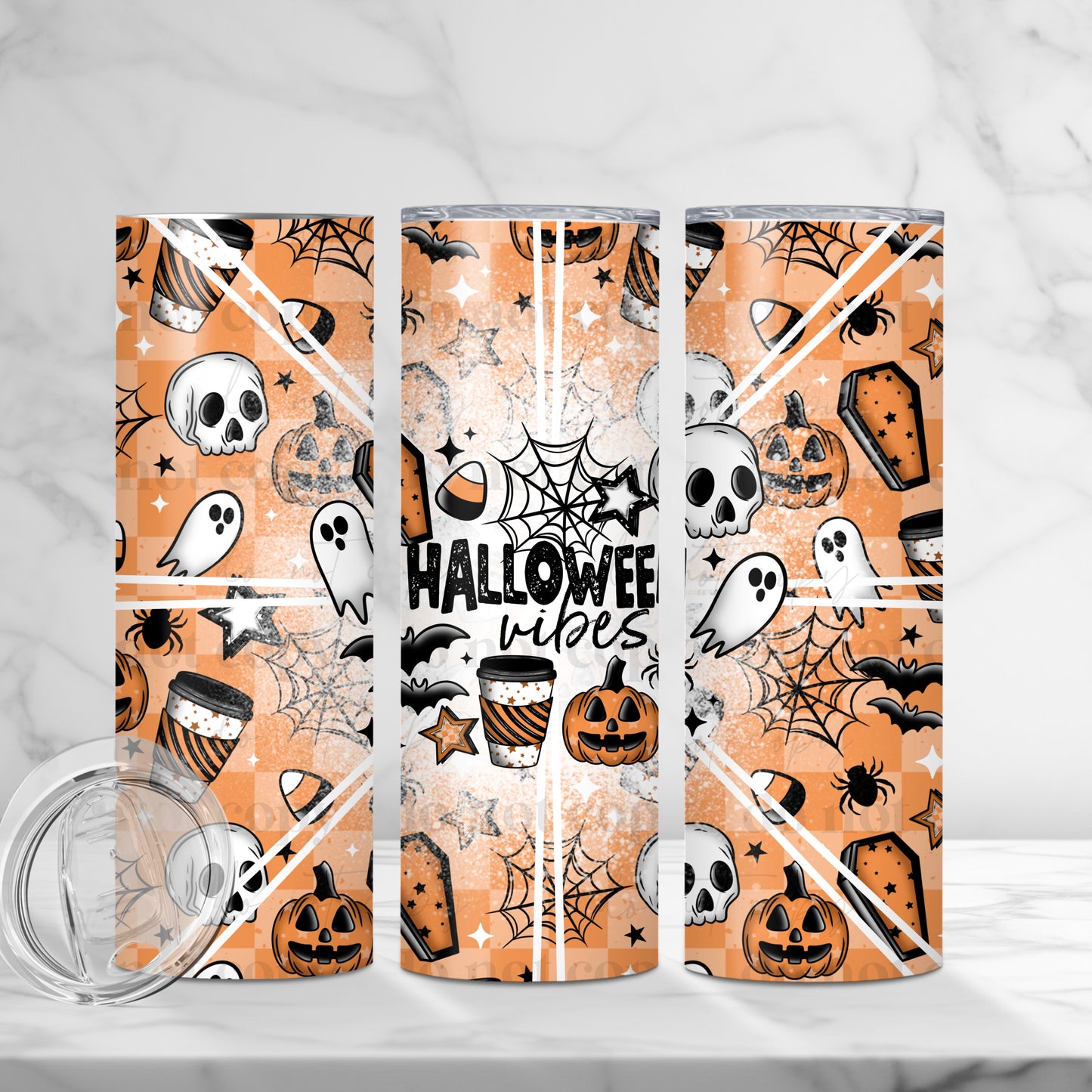 Halloween Vibes Skinny Tumbler