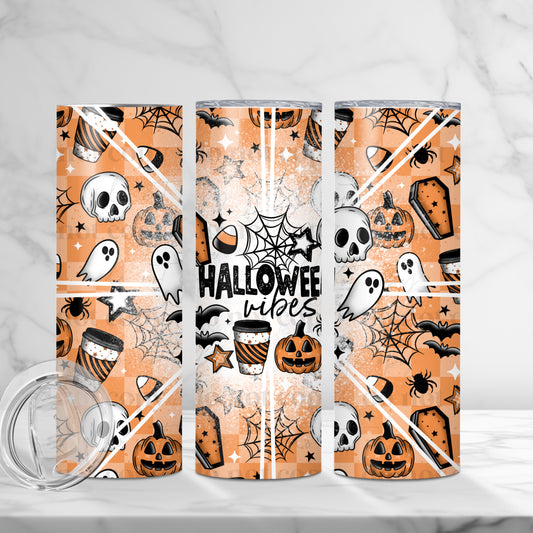 Halloween Vibes Skinny Tumbler