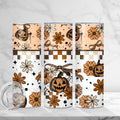 Pumpkin Floral Skinny Tumbler