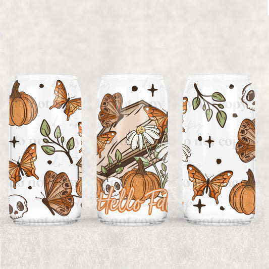 Hello Fall Coffin 16oz Tumbler
