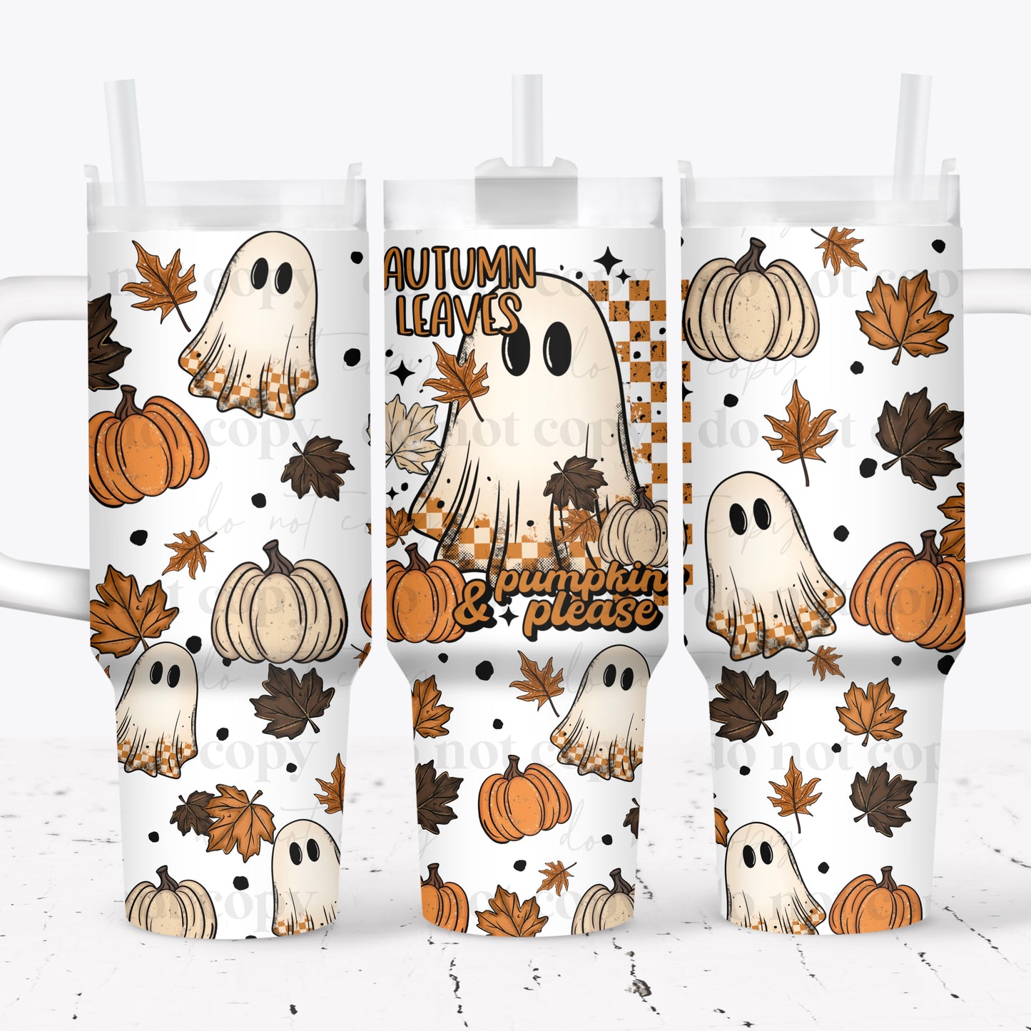 Autumn Leaves & Pumpkins Please 40 oz Tumbler