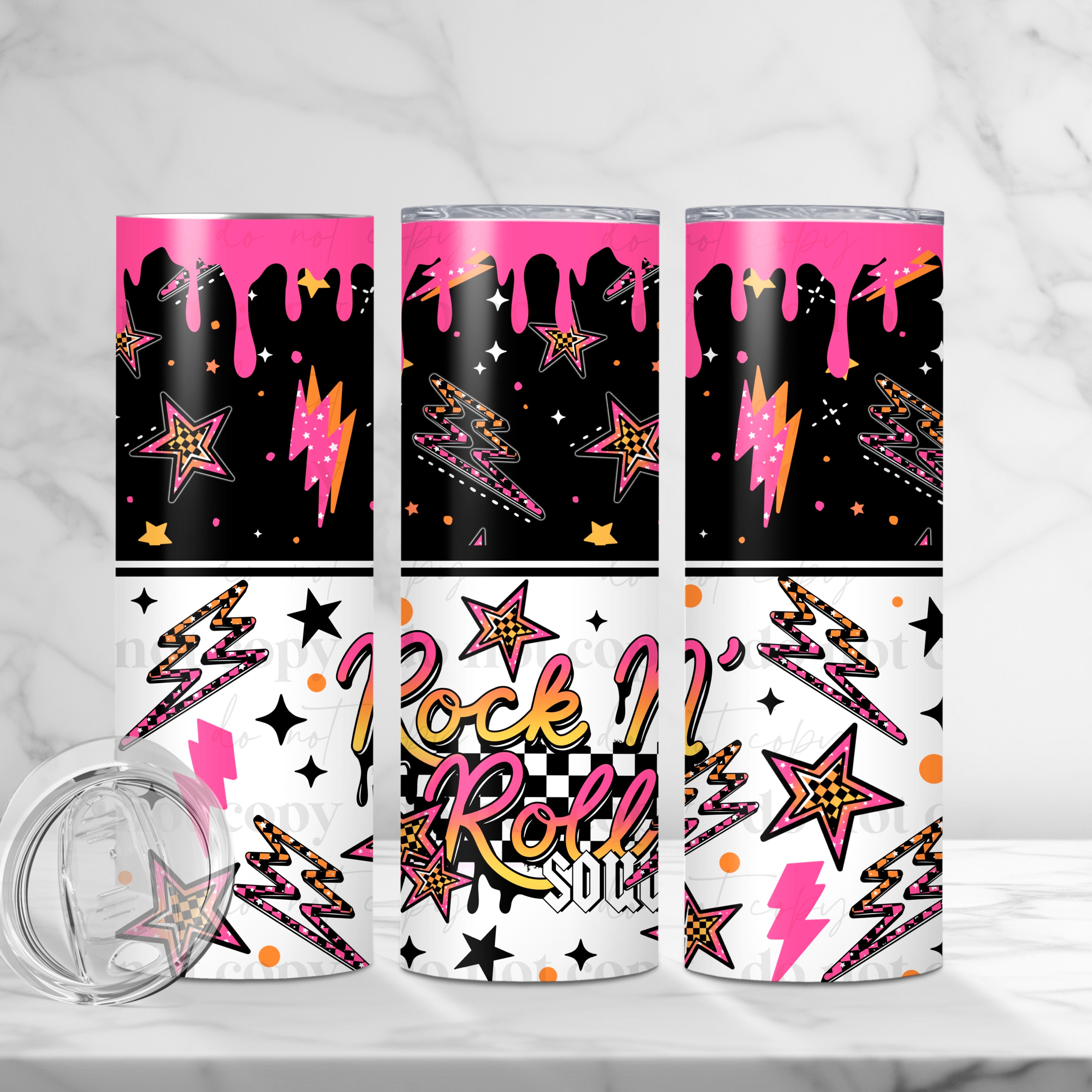 Rock N Roll Soul Skinny Tumbler