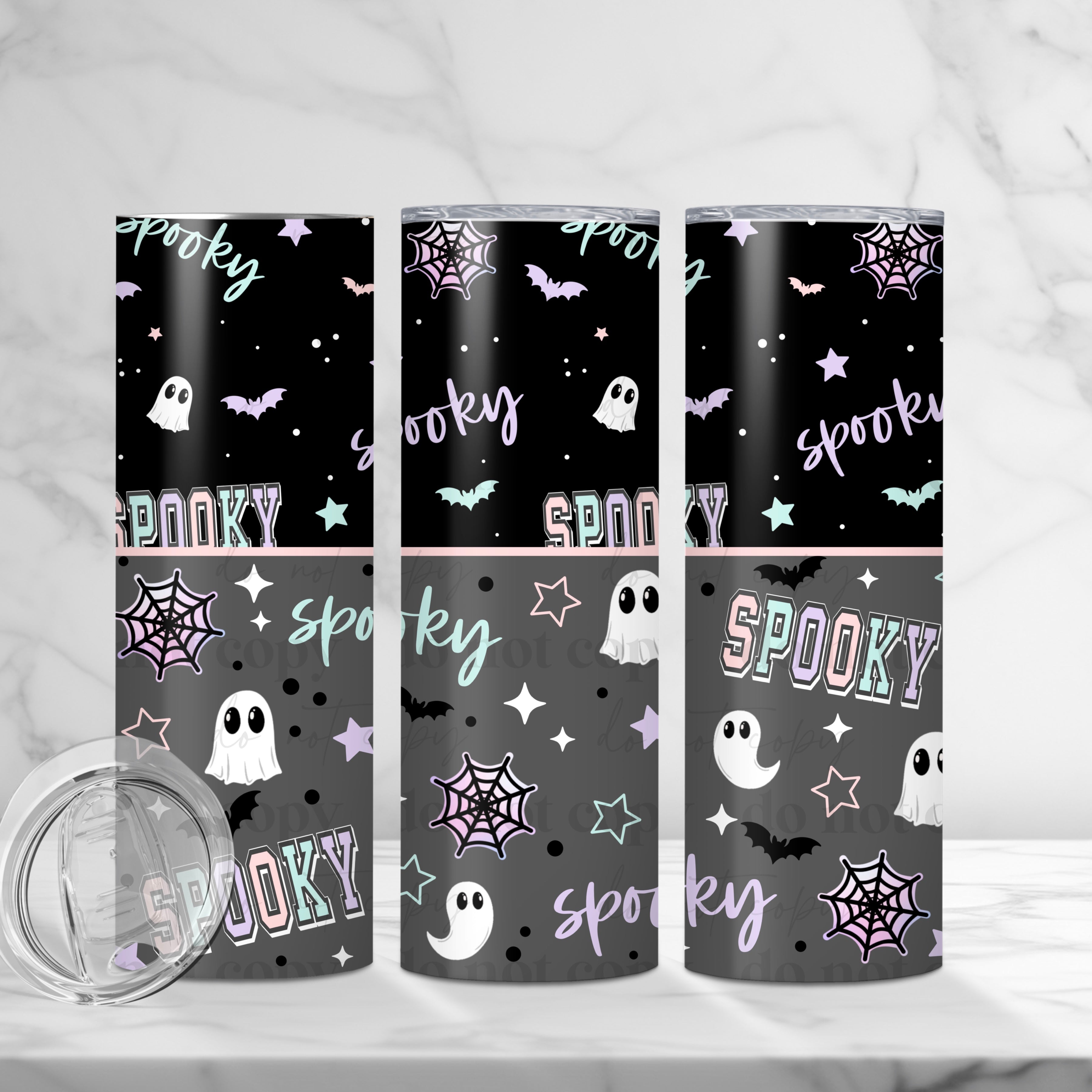 Pastel Spooky Skinny Tumbler