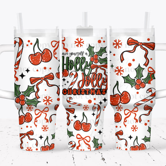Holly Jolly Christmas 40 oz Tumbler