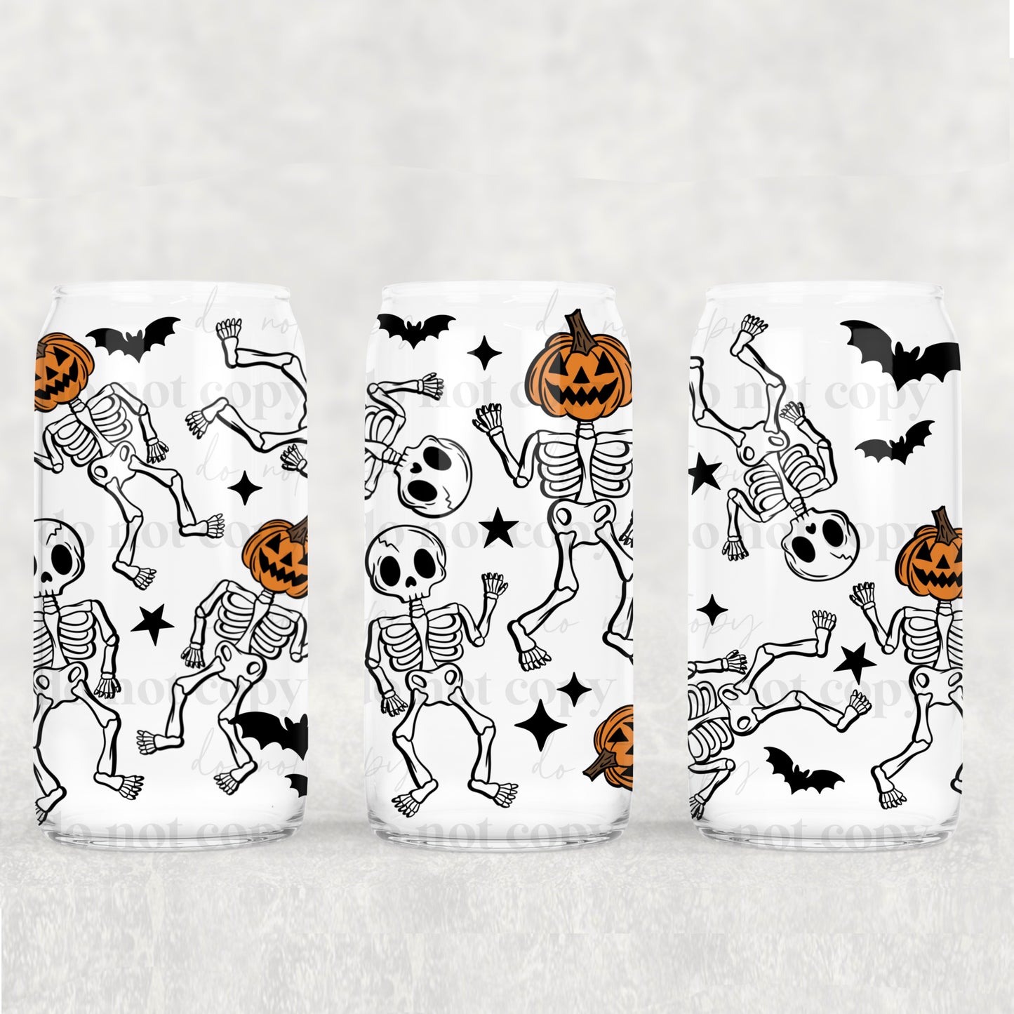 Pumpkin & Skeleton Party 16oz Tumbler