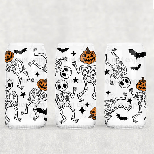 Pumpkin & Skeleton Party 16oz Tumbler