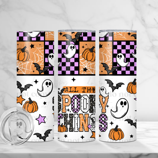 All The Spooky Things Skinny Tumbler