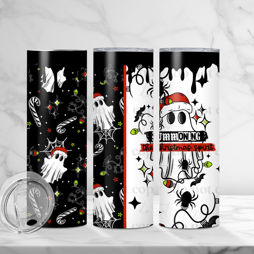 Summoning Christmas Spirit Skinny Tumbler