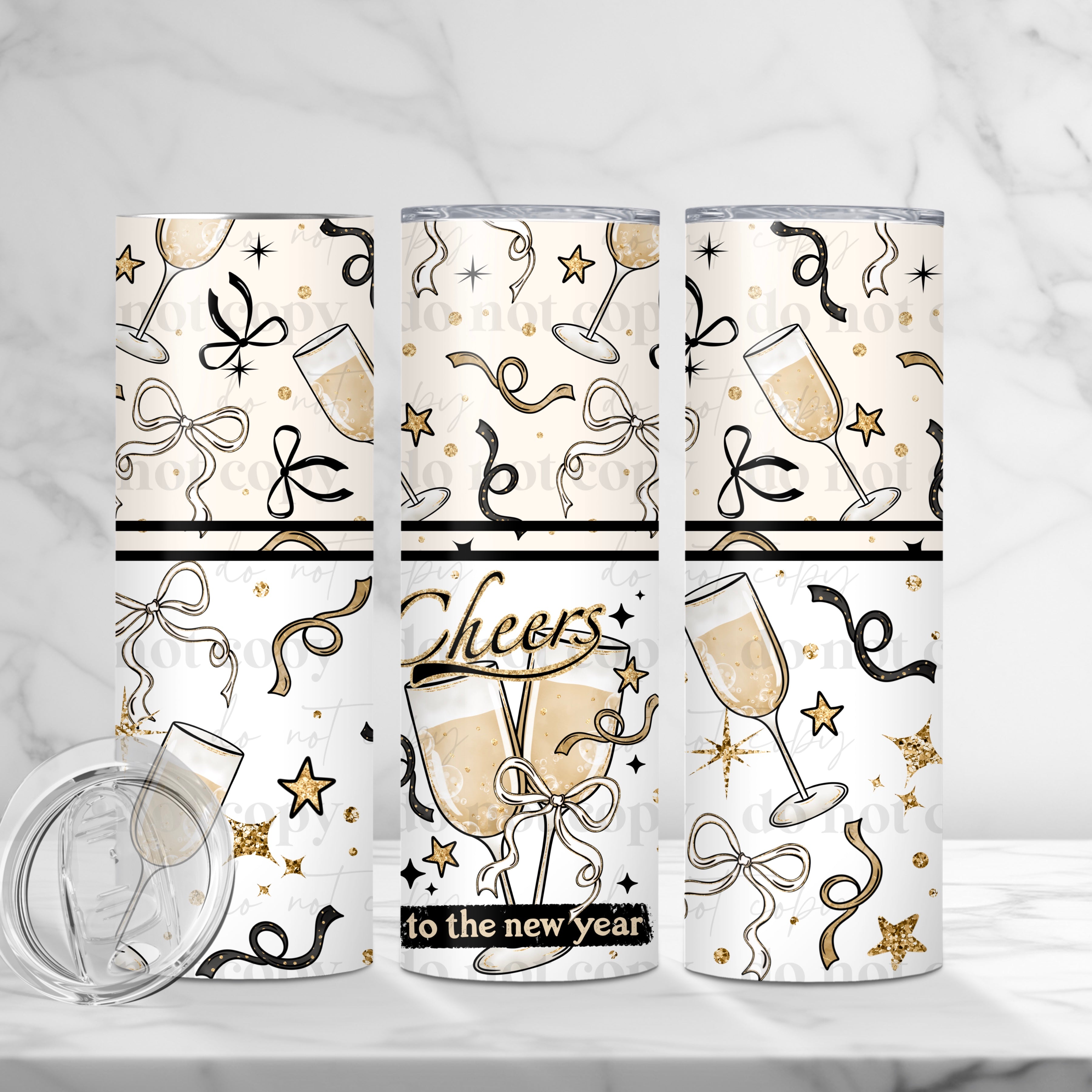 Cheers New Years Skinny Tumbler