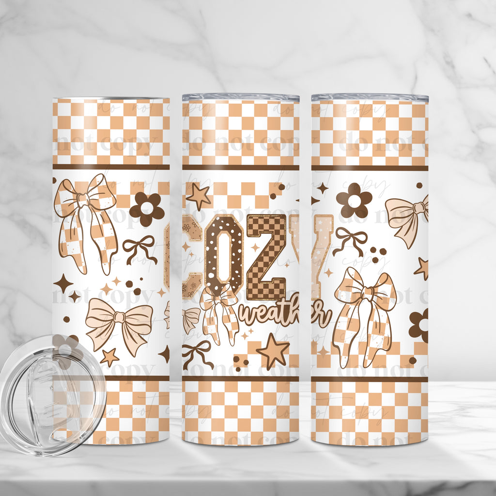 Cozy Weather Skinny Tumbler