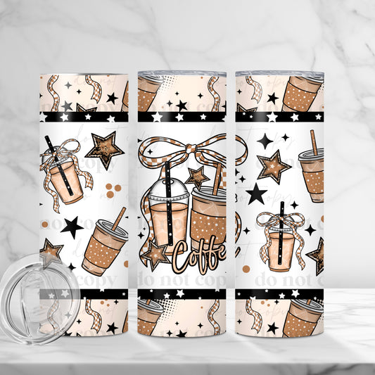 Coffee Bow Skinny Tumbler