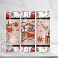 Peppermint Mocha with Bows Skinny Tumbler