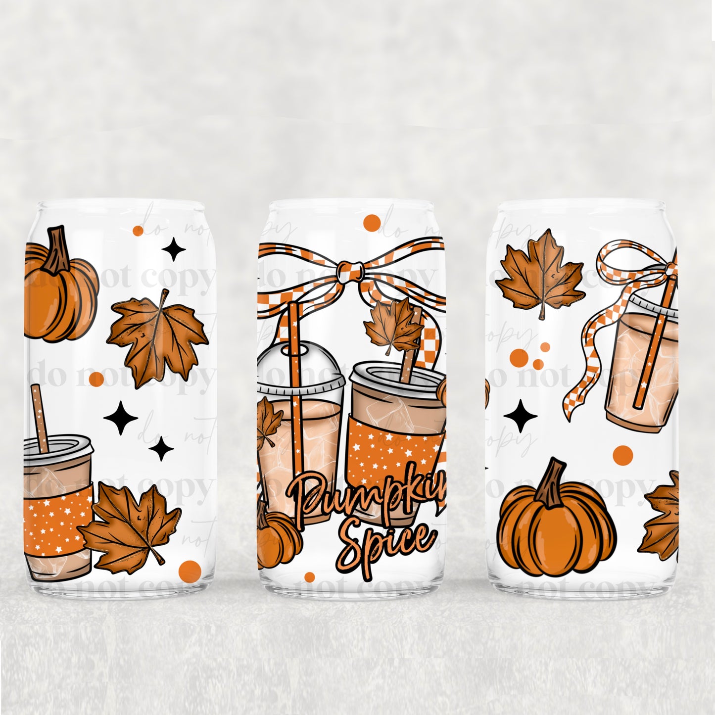 Pumpkin Spice w. Bows 16oz Tumbler