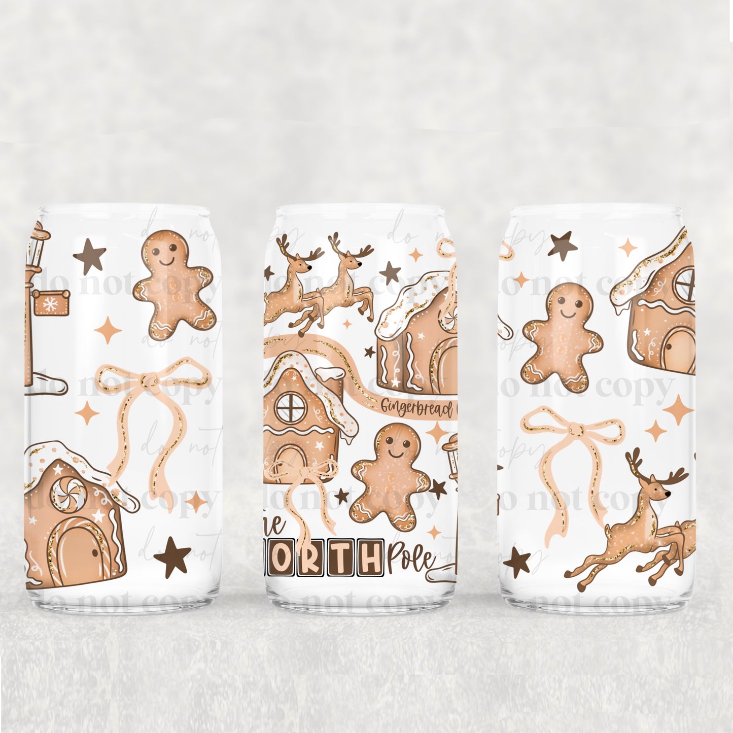 North Pole Gingerbread 16oz Tumbler