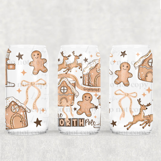 North Pole Gingerbread 16oz Tumbler