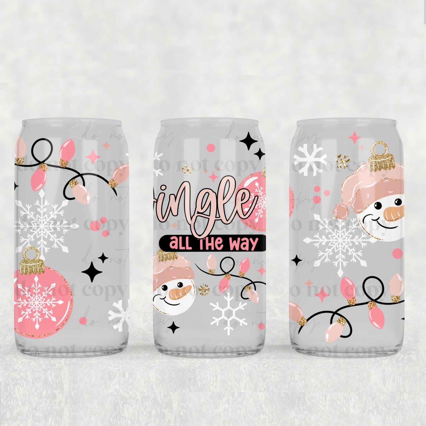 Jingle All The Way 16oz Tumbler (UVDTF ONLY)