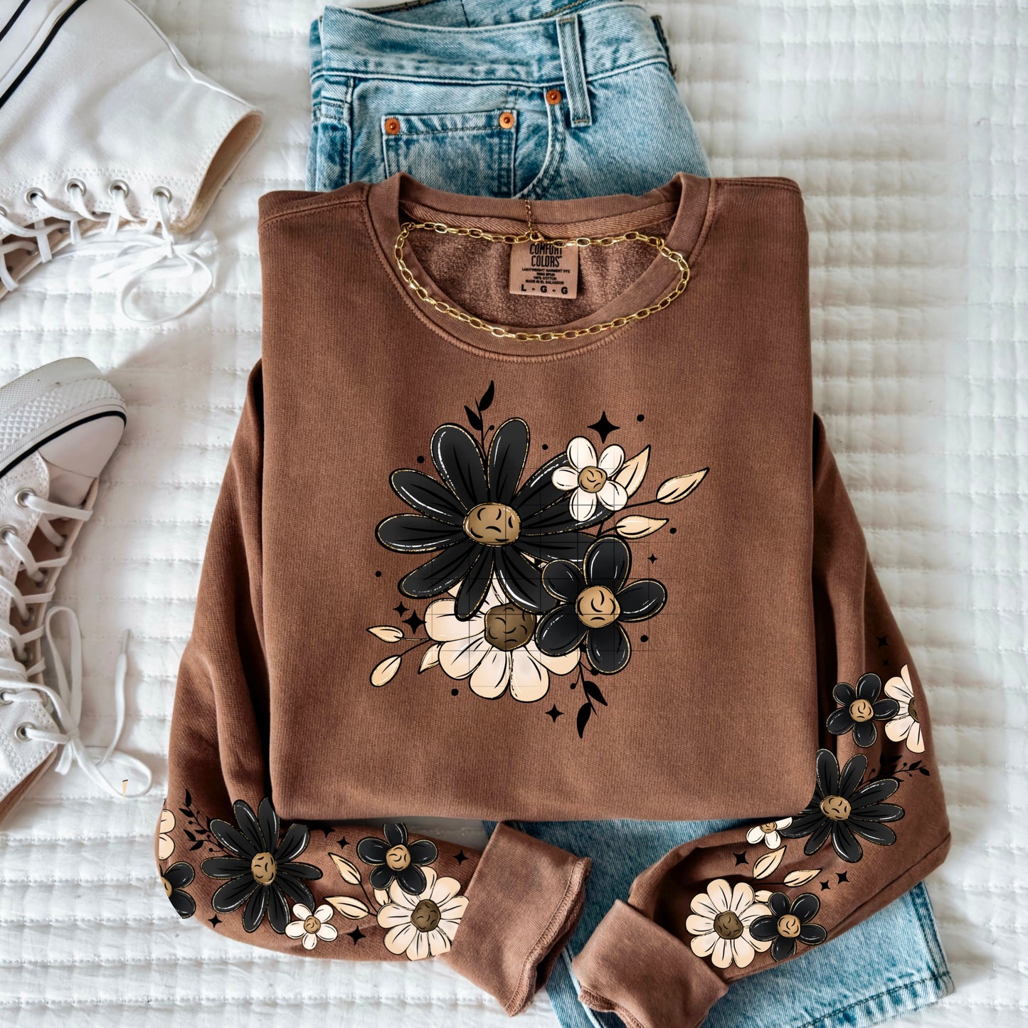Black & Tan Florals