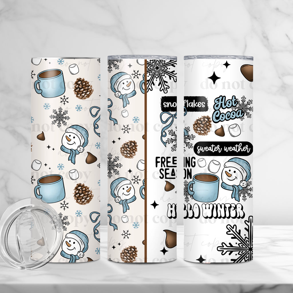 Hello Winter Skinny Tumbler