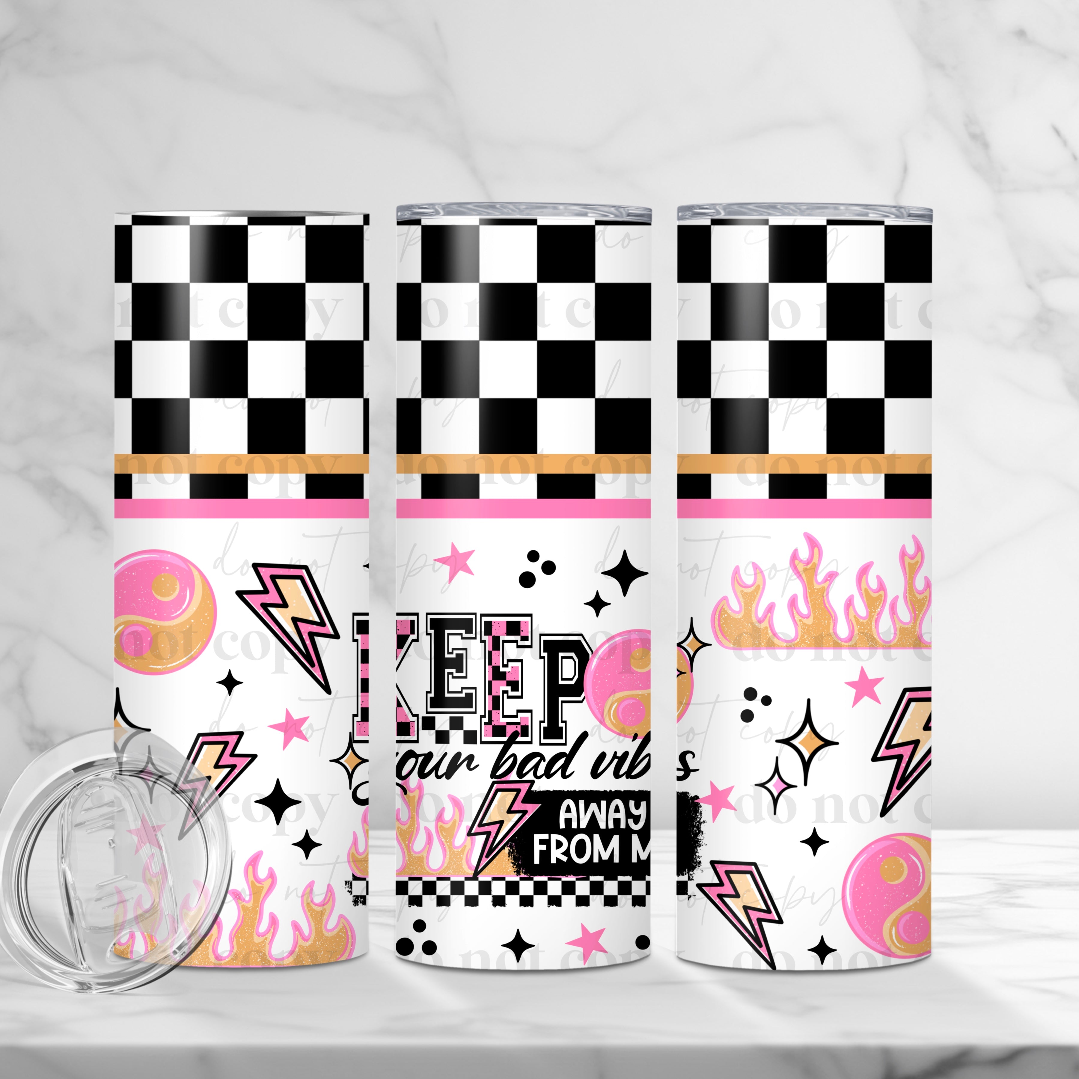 Bad Vibes Skinny Tumbler