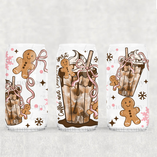 Gingerbread Bow Coffee 16oz Tumbler