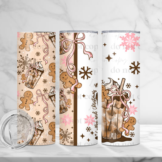 Gingerbread Bow Coffee Skinny Tumbler