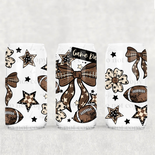 Game Day Floral Bows 16oz Tumbler