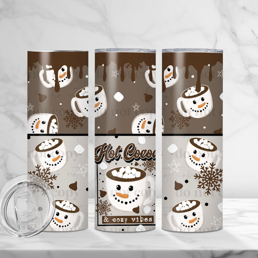Hot Cocoa & Cozy Vibes Skinny Tumbler