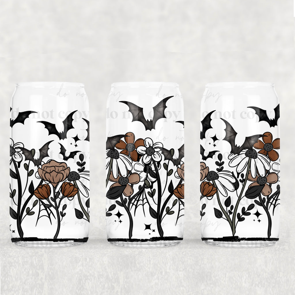 Fall Halloween Floral 16oz Tumbler