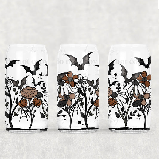 Fall Halloween Floral 16oz Tumbler