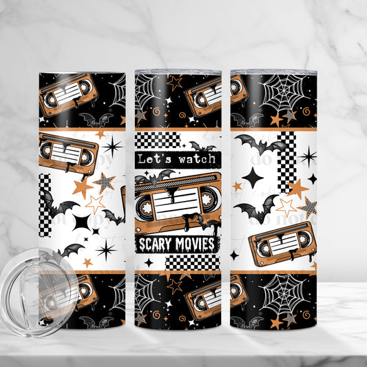 Let’s Watch Scary Movies Skinny Tumbler