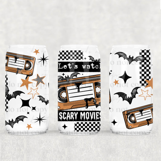 Let’s Watch Scary Movies 16oz Tumbler