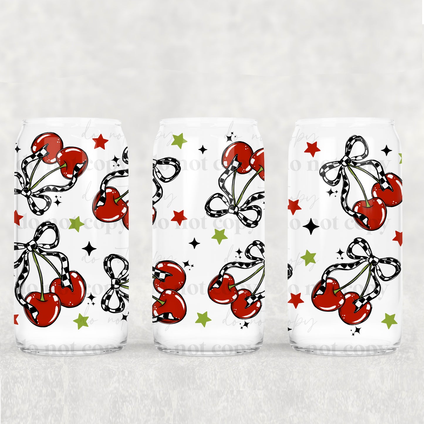 Checker Cherries 16oz Tumbler