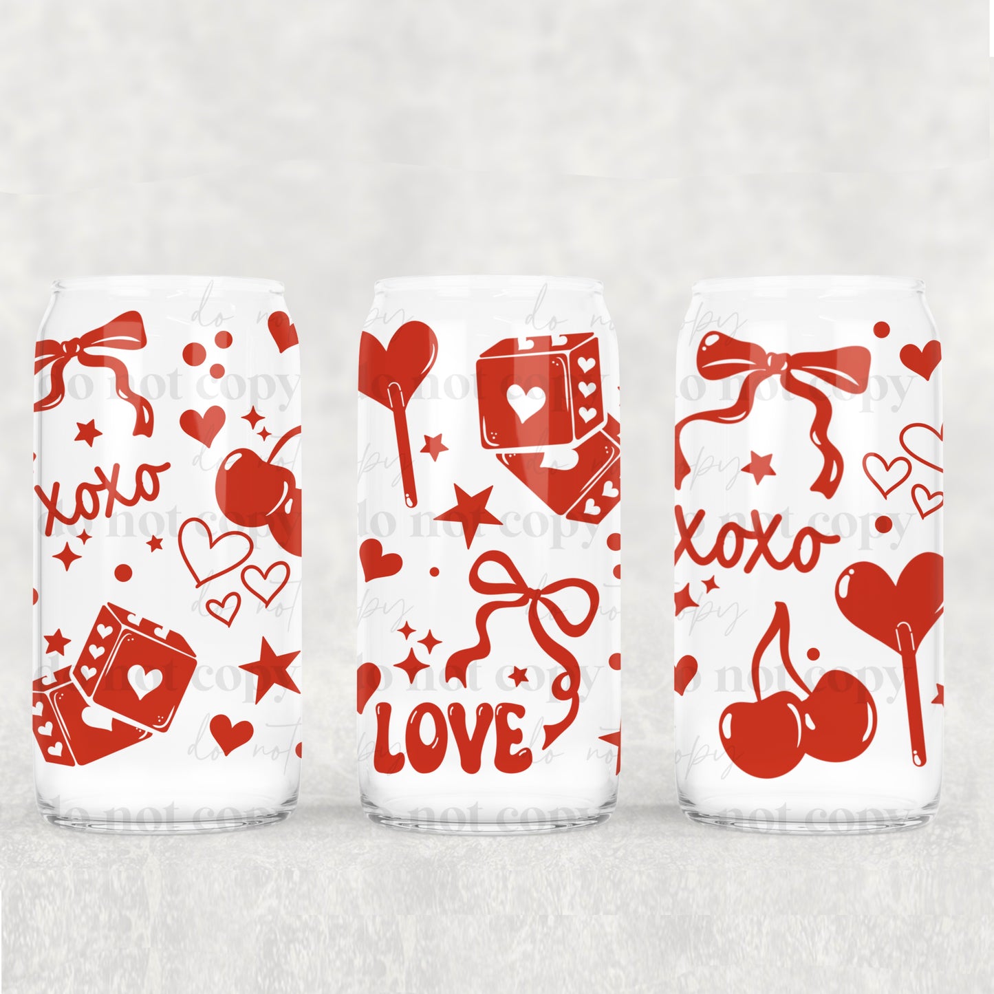 Red Valentines 16oz Tumbler