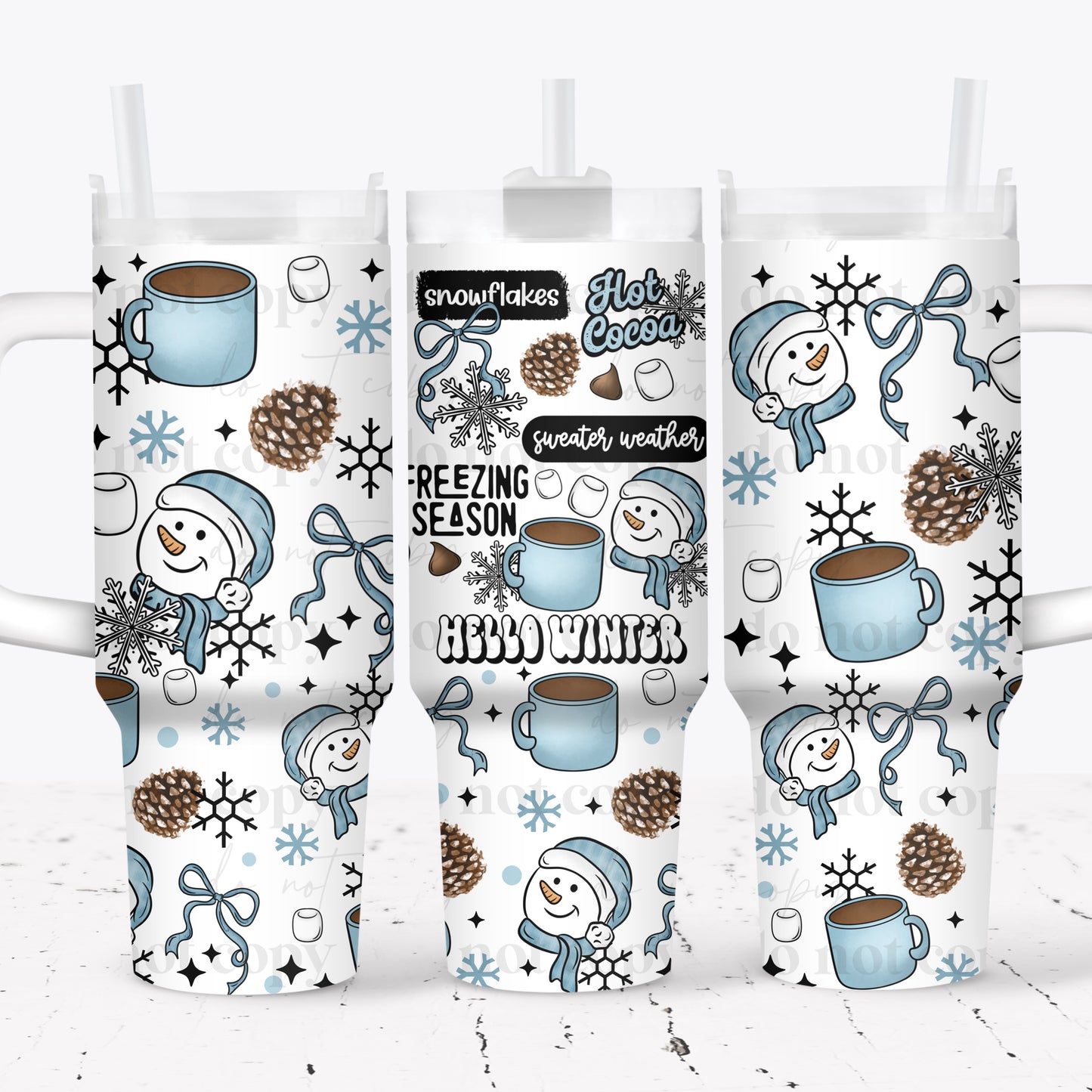 Winter Collage 40oz Tumbler