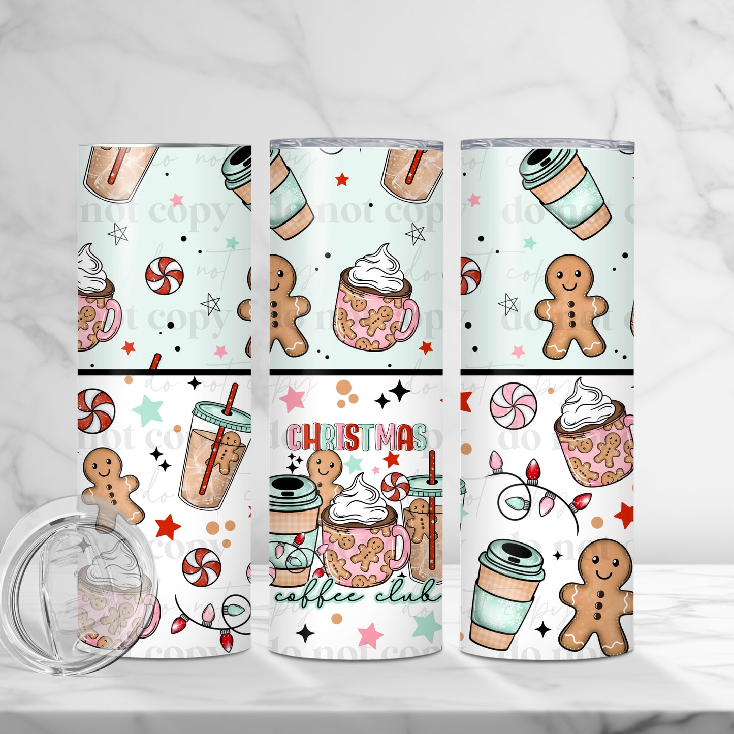 Christmas Coffee Club Skinny Tumbler