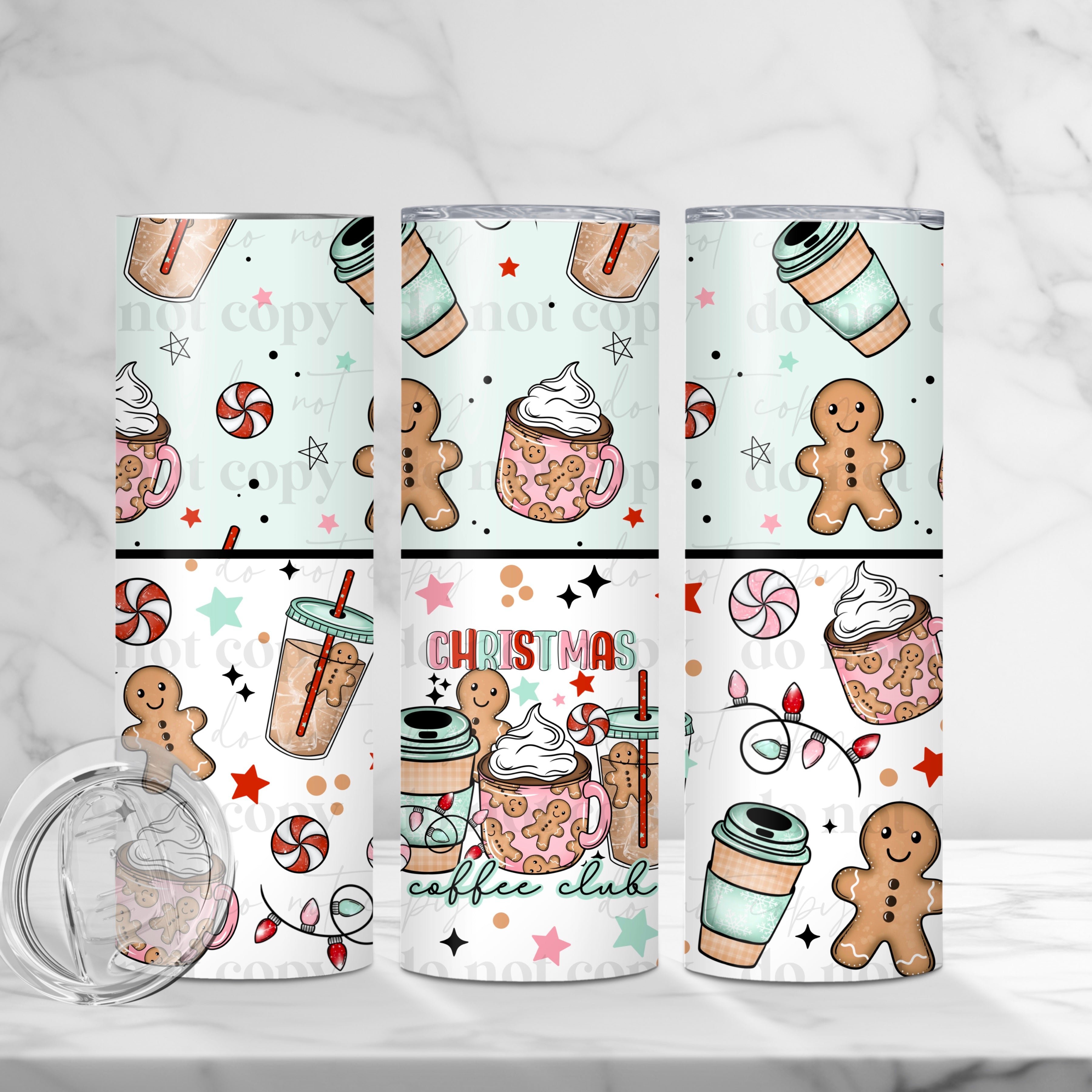 Christmas Coffee Club Skinny Tumbler