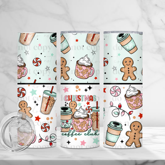Christmas Coffee Club Skinny Tumbler
