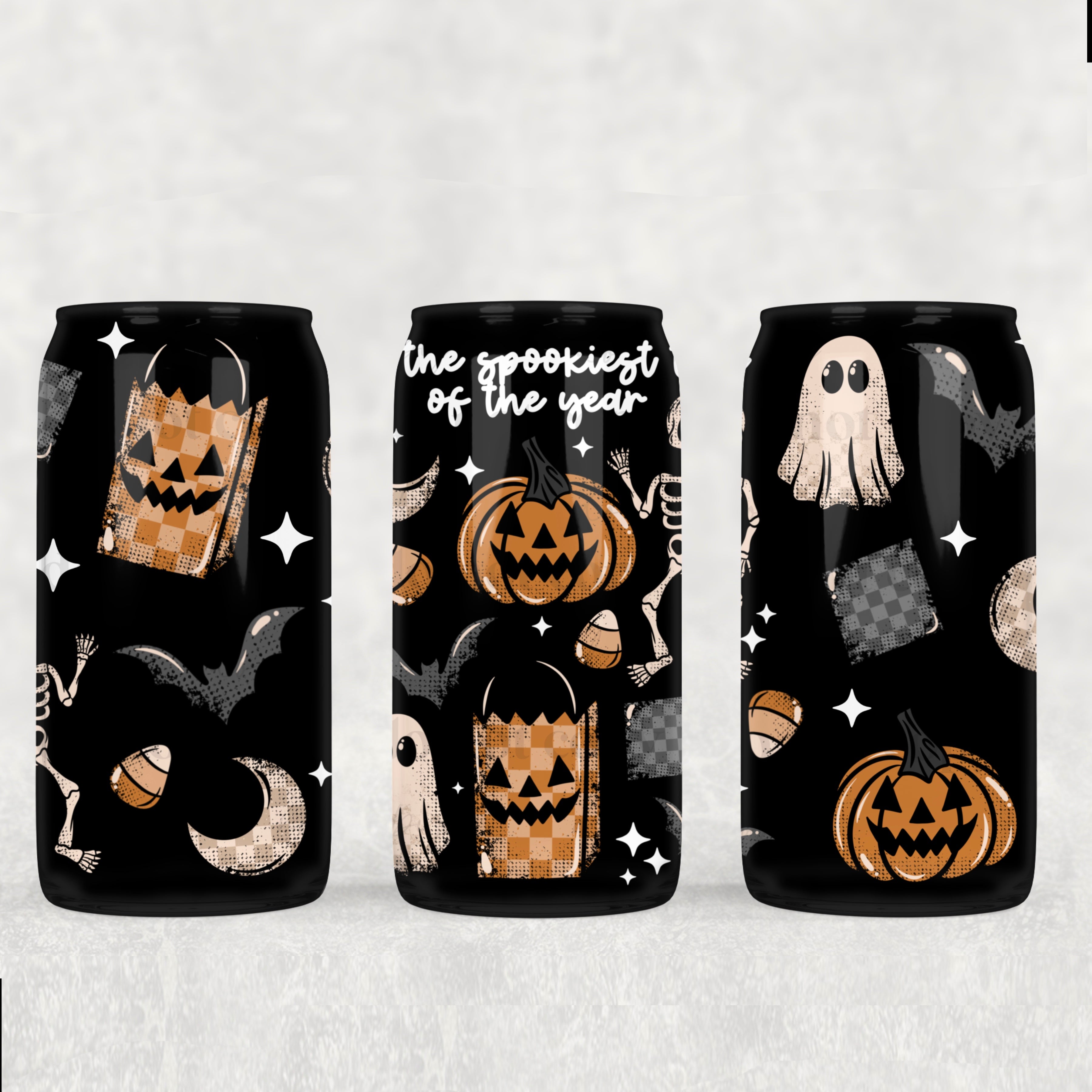 The Spookiest Time of The Year (White) (UVDTF) 16oz Tumbler
