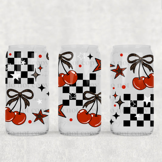 Checker Cheetah Cherries 16oz Tumbler