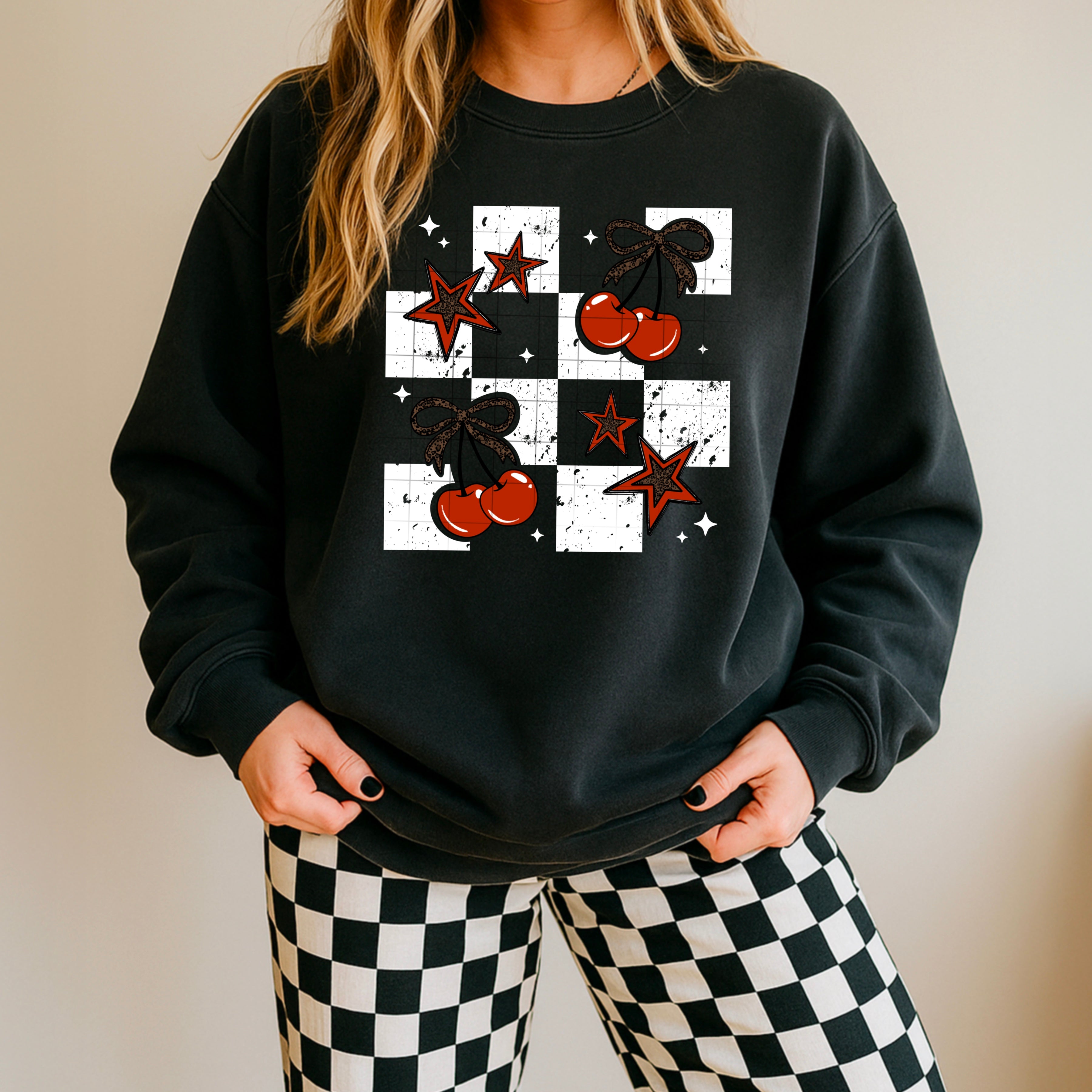 Checker Cheetah Cherries (White)