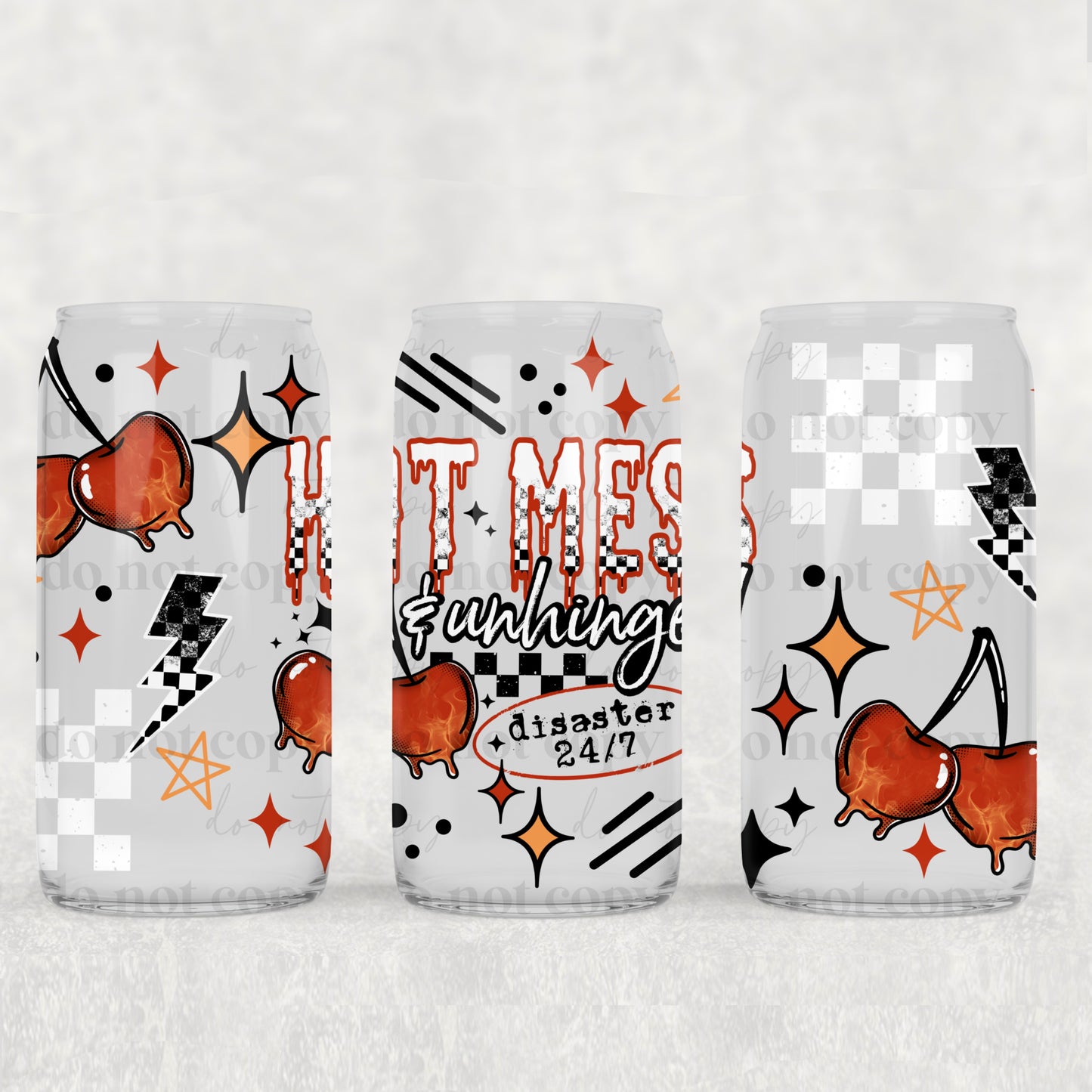 Hot Mess Unhinged 16oz Tumbler (UVDTF ONLY)
